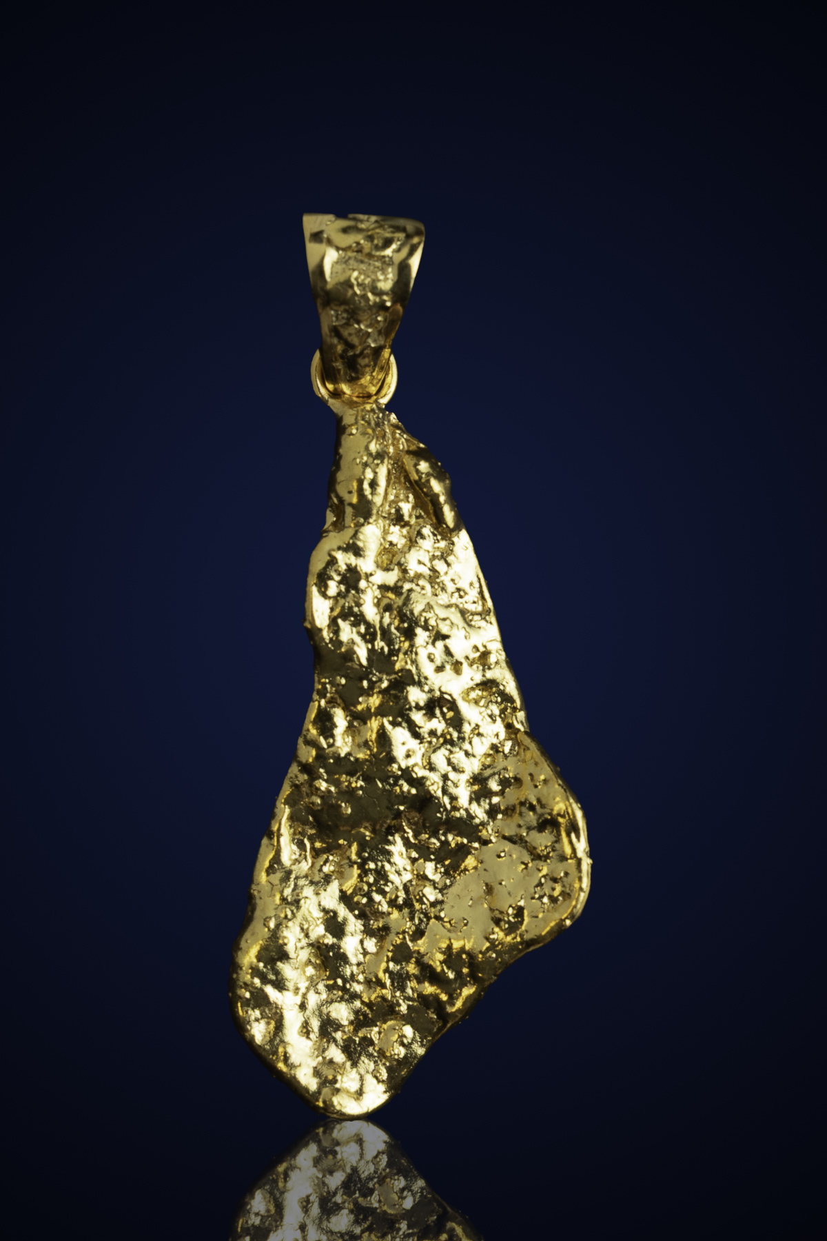 (image for) Majestic, Elongated Natural Gold Nugget Pendant - Alaska - 13.52 grams
